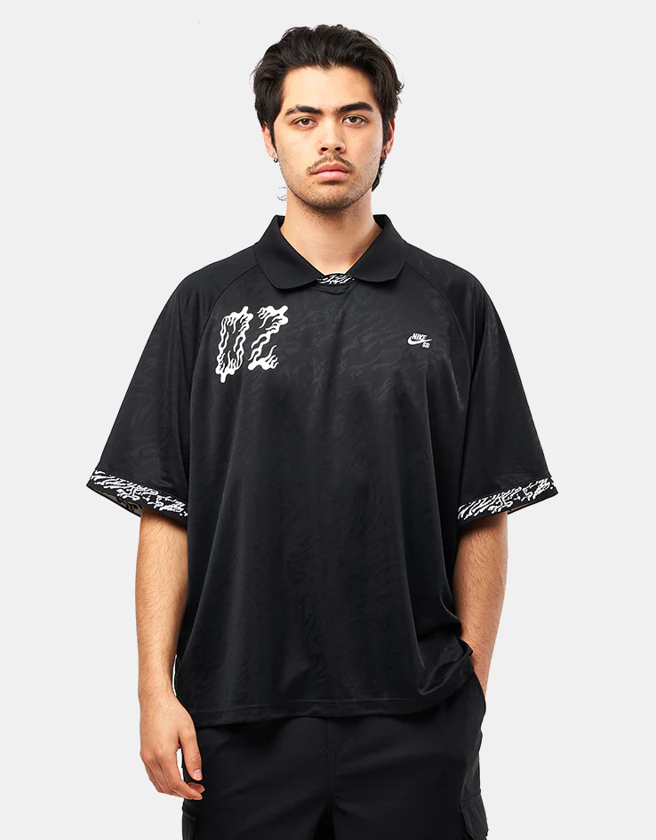 Nike SB Dri-Fit Jacquard Jersey - Black/Black/White - Image 2
