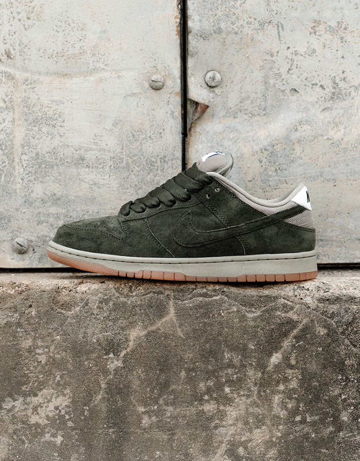 Nike SB Dunk Low Pro B Skate Shoes - Sequoia/Sequoia-Light Army-White - Image 2