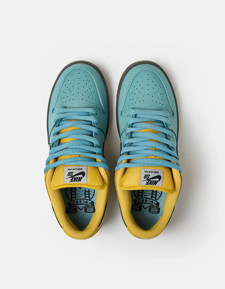 Nike SB Dunk Low Pro Skate Shoes - Lightning/Wolf Grey-Denim Turq - Image 3