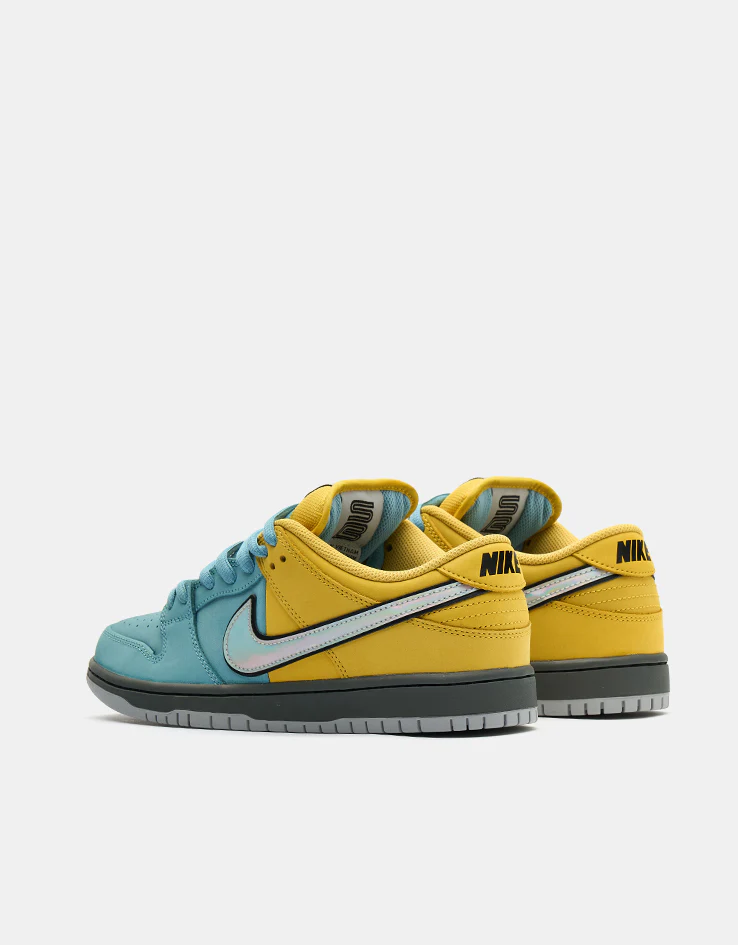 Nike SB Dunk Low Pro Skate Shoes - Lightning/Wolf Grey-Denim Turq - Image 6