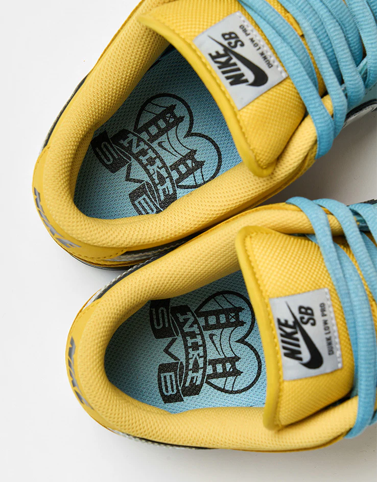 Nike SB Dunk Low Pro Skate Shoes - Lightning/Wolf Grey-Denim Turq - Image 9