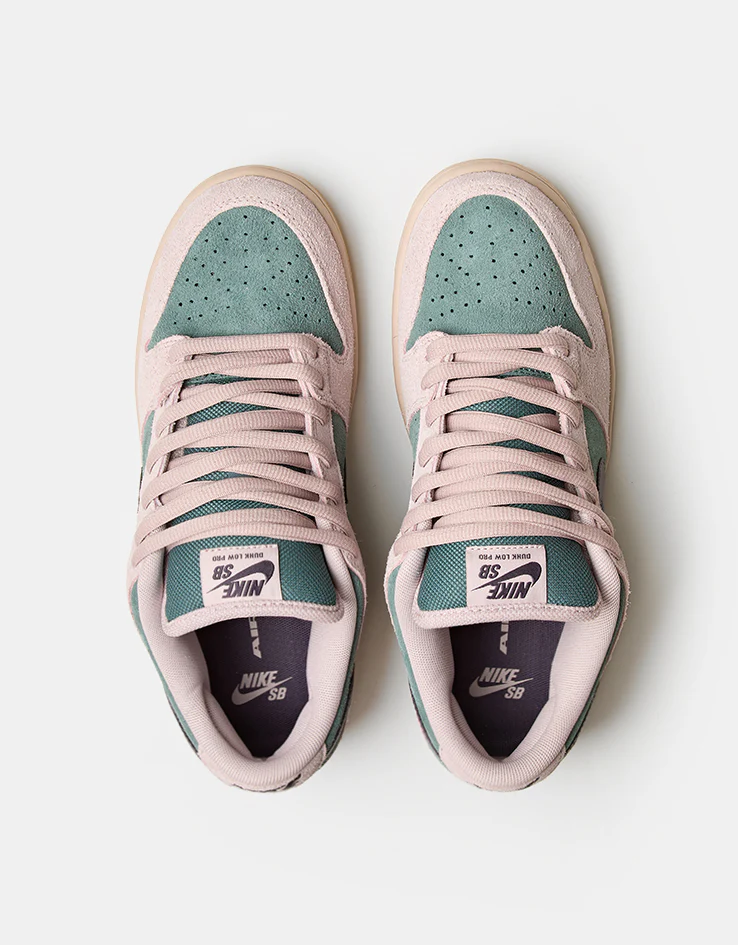 Nike SB Dunk Low Pro Skate Shoes - Mineral Slate/Dark Raisin/Particle Rose - Image 2