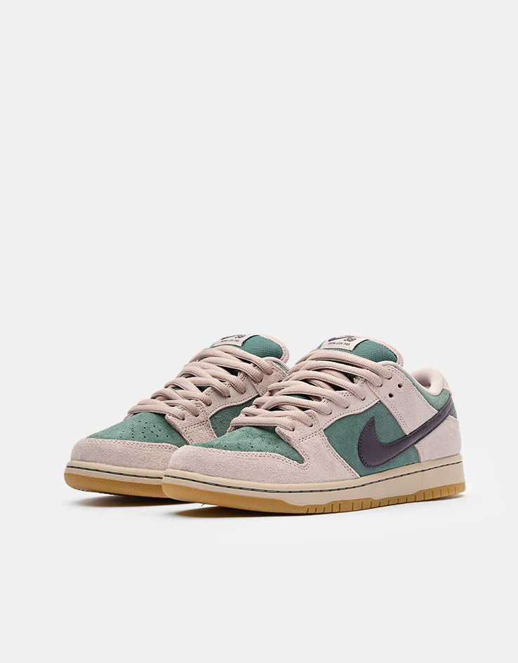 Nike SB Dunk Low Pro Skate Shoes - Mineral Slate/Dark Raisin/Particle Rose - Image 3