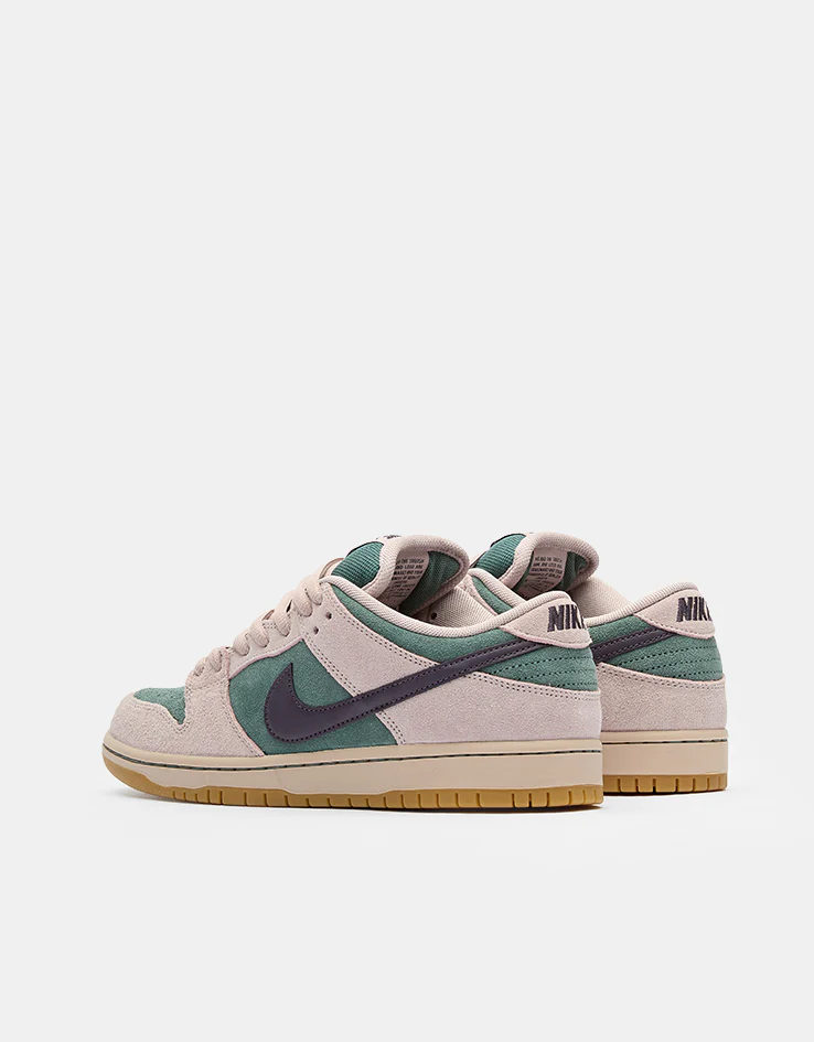 Nike SB Dunk Low Pro Skate Shoes - Mineral Slate/Dark Raisin/Particle Rose - Image 4