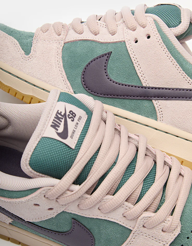 Nike SB Dunk Low Pro Skate Shoes - Mineral Slate/Dark Raisin/Particle Rose - Image 6