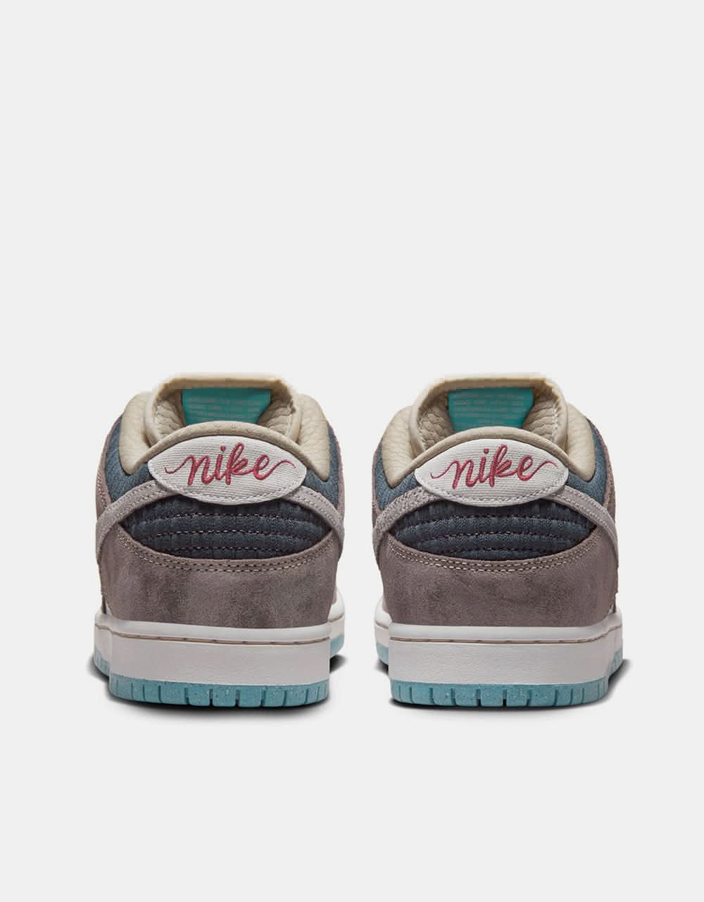 Nike SB Dunk Low Pro WC Skate Shoes - Baroque Brown/Summit White-Sanddrift-Dk Smoke Grey-Paradise Aqua-Dragon Red - Image 4