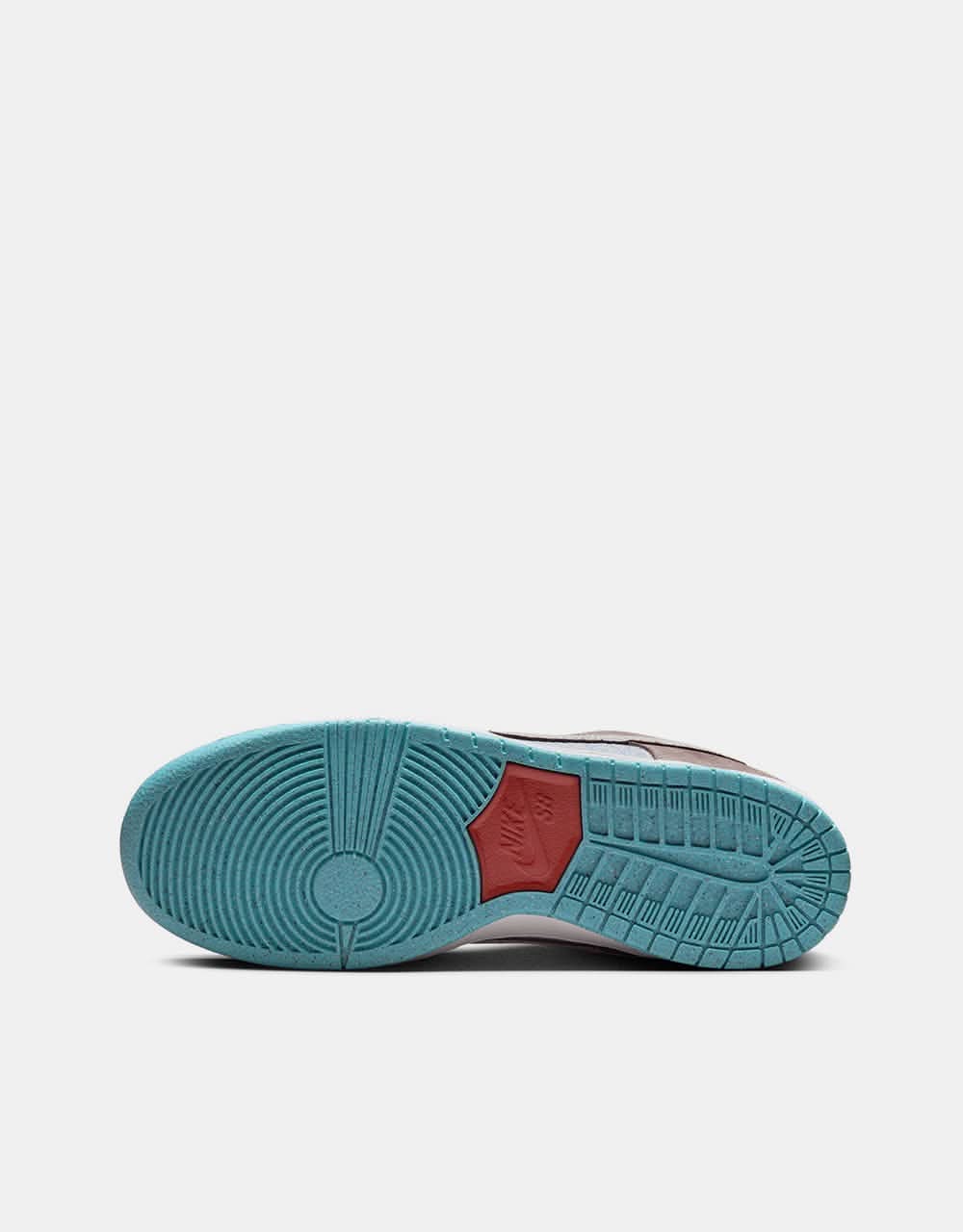 Nike SB Dunk Low Pro WC Skate Shoes - Baroque Brown/Summit White-Sanddrift-Dk Smoke Grey-Paradise Aqua-Dragon Red - Image 5