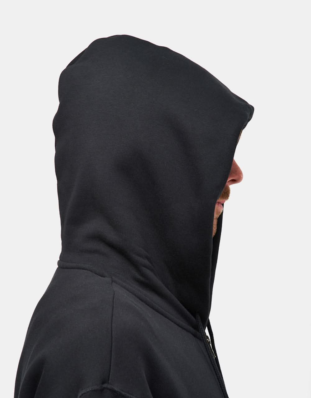 Nike SB Essential Logo Full Zip Hoodie - Black/White - Image 5