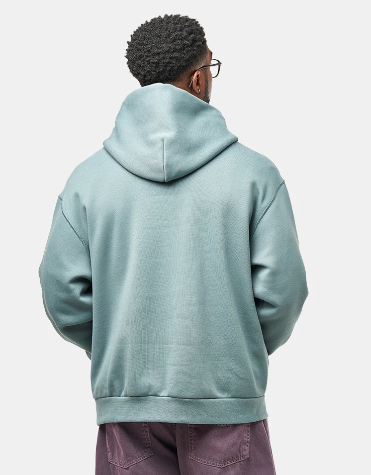 Nike SB Essential Logo Pullover Hoodie - Mineral Slate/White - Image 2