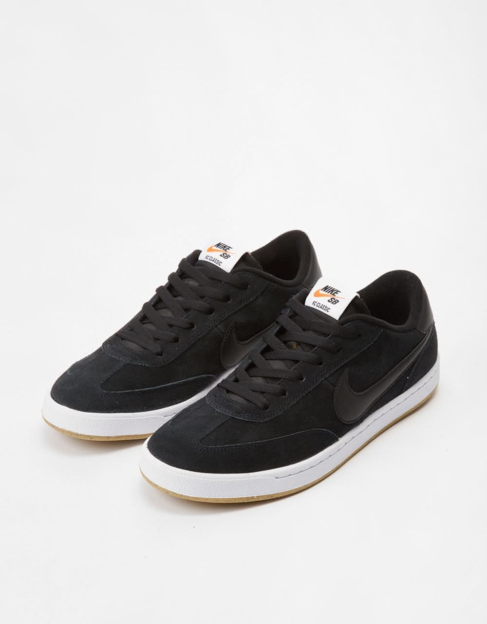 Nike SB FC Classic Low Skate Shoes - Black/Black-White-Vivid Orange - Image 3