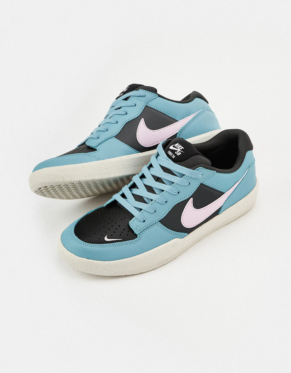 Nike SB Force 58 Premium Skate Shoes - Denim Turq/Pink Foam -Dk Smoke Grey - Image 2