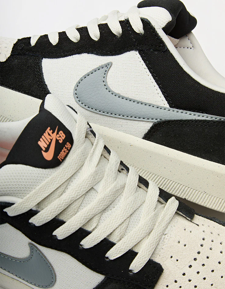 Nike SB Force 58 Skate Shoes - Black/Cool Grey-Summit White-Sail - Image 7