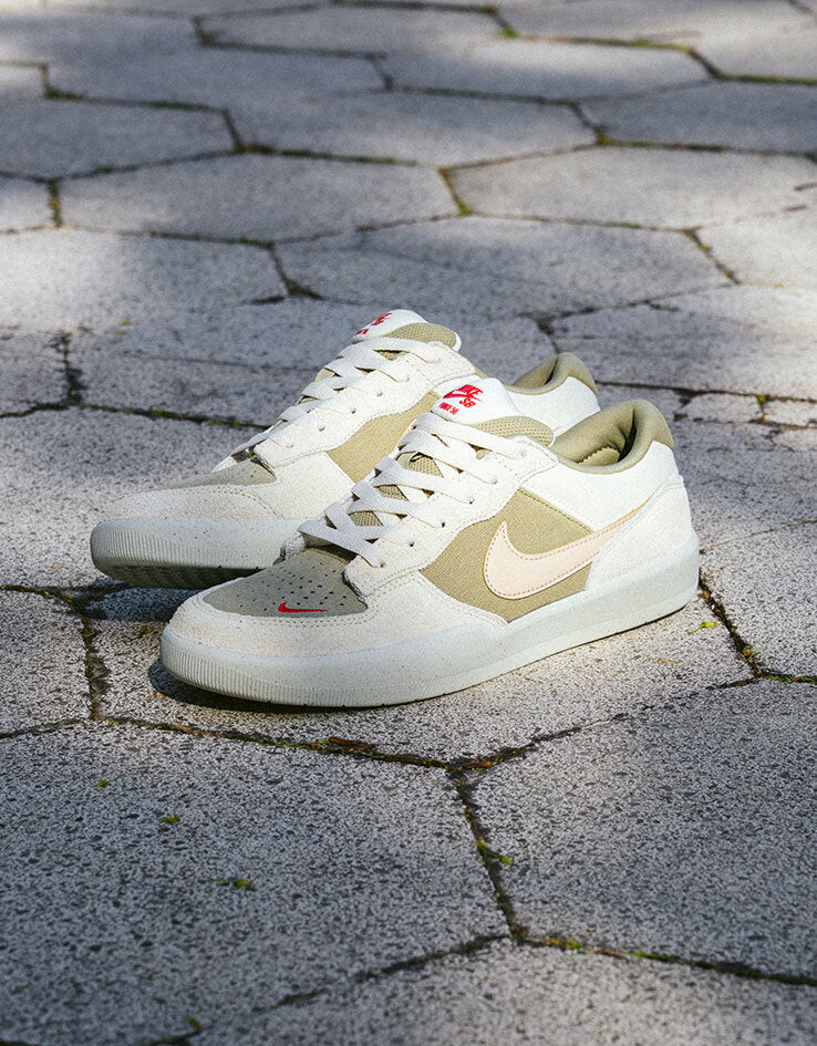 Nike SB Force 58 Skate Shoes - Coconut Milk/Linen-Neutral Olive - Image 2