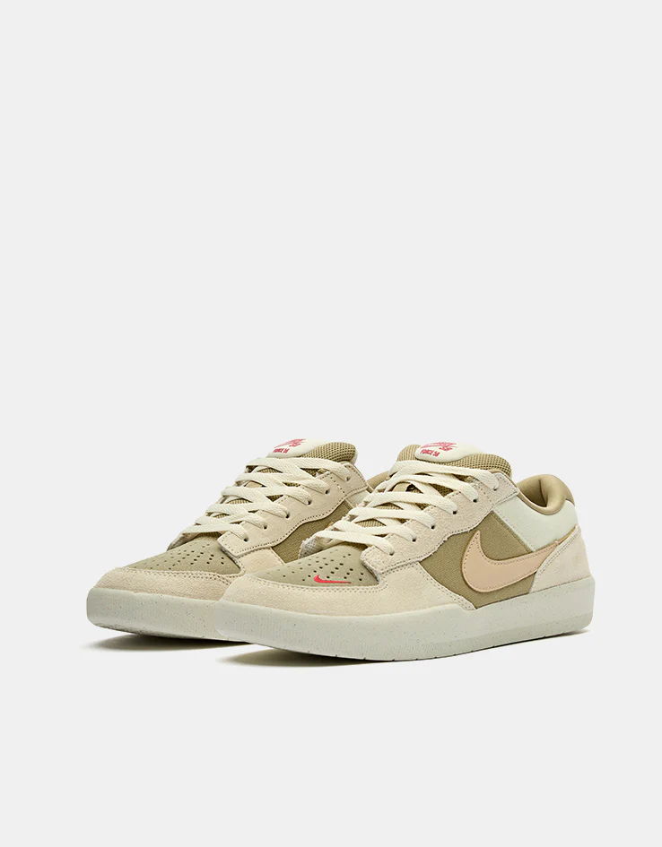 Nike SB Force 58 Skate Shoes - Coconut Milk/Linen-Neutral Olive - Image 4