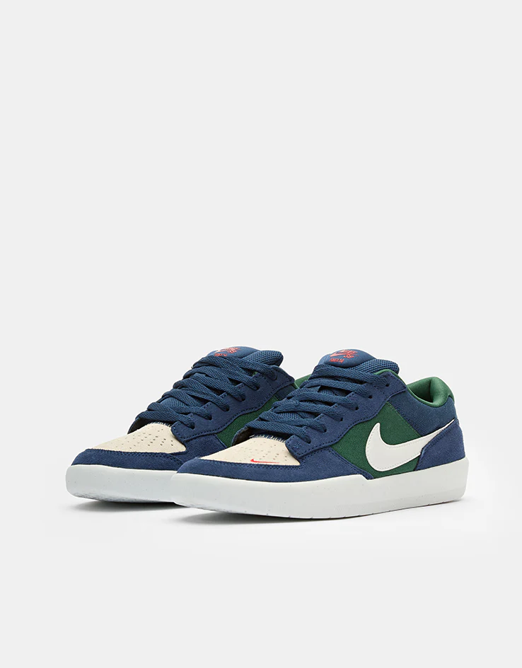 Nike SB Force 58 Skate Shoes - Navy/Summit White-Noble Green-White - Image 3