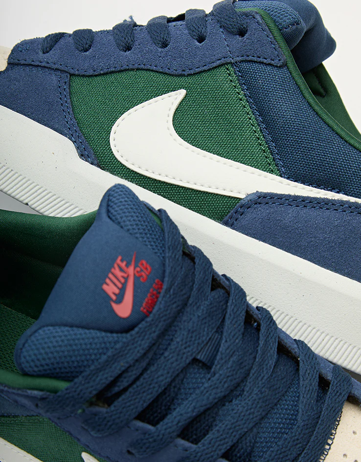 Nike SB Force 58 Skate Shoes - Navy/Summit White-Noble Green-White - Image 6
