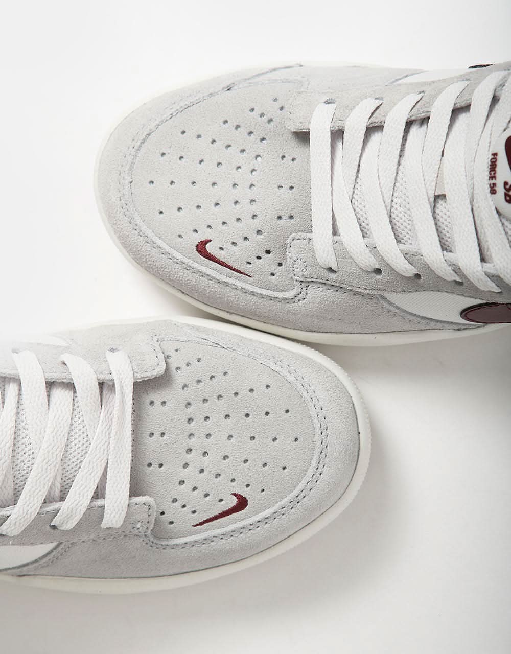 Nike SB Force 58 Skate Shoes - Platinum Tint/Dark Team Red-Wolf Grey - Image 5