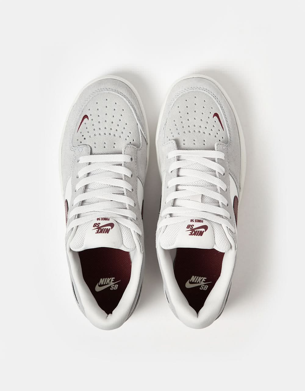 Nike SB Force 58 Skate Shoes - Platinum Tint/Dark Team Red-Wolf Grey - Image 6