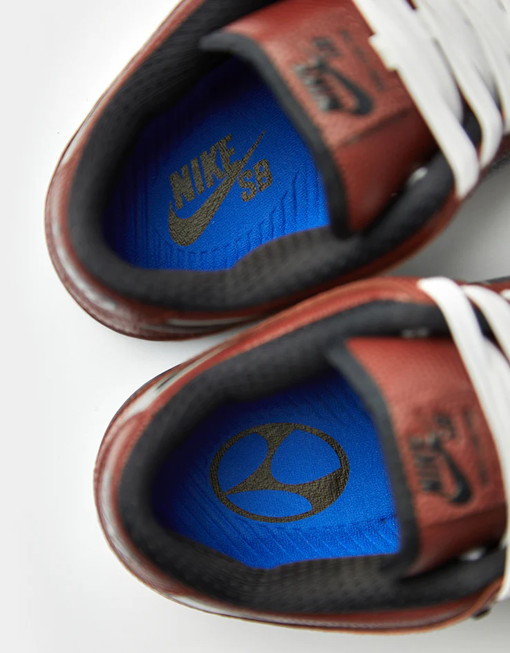 Nike SB 'Limosine' Dunk Low Pro QS Skate Shoes - Dark Pony/Black-Silver-White - Image 13