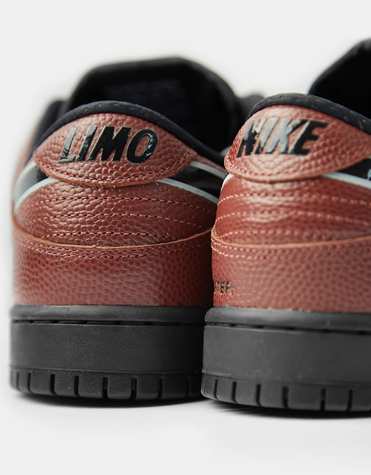 Nike SB 'Limosine' Dunk Low Pro QS Skate Shoes - Dark Pony/Black-Silver-White - Image 7