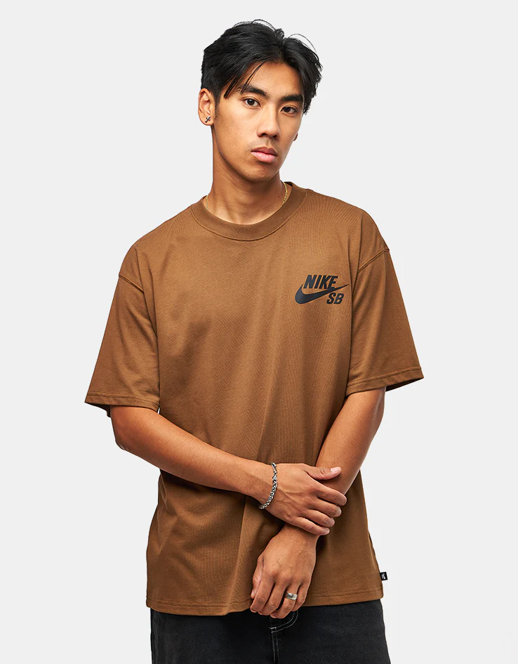 Nike SB Logo T-Shirt - Mosswood Brown - Image 2