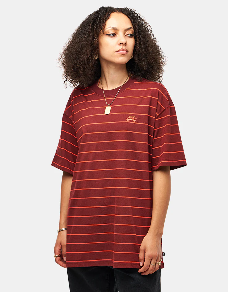 Nike SB M90 Striped T-Shirt - Dark Team Red - Image 5