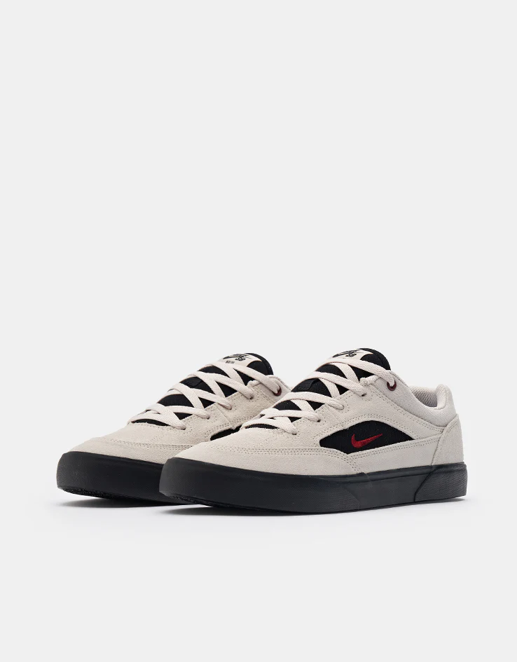 Nike SB Malor Skate Shoes - Lt Orewood Brn/Team Red-Black - Image 3