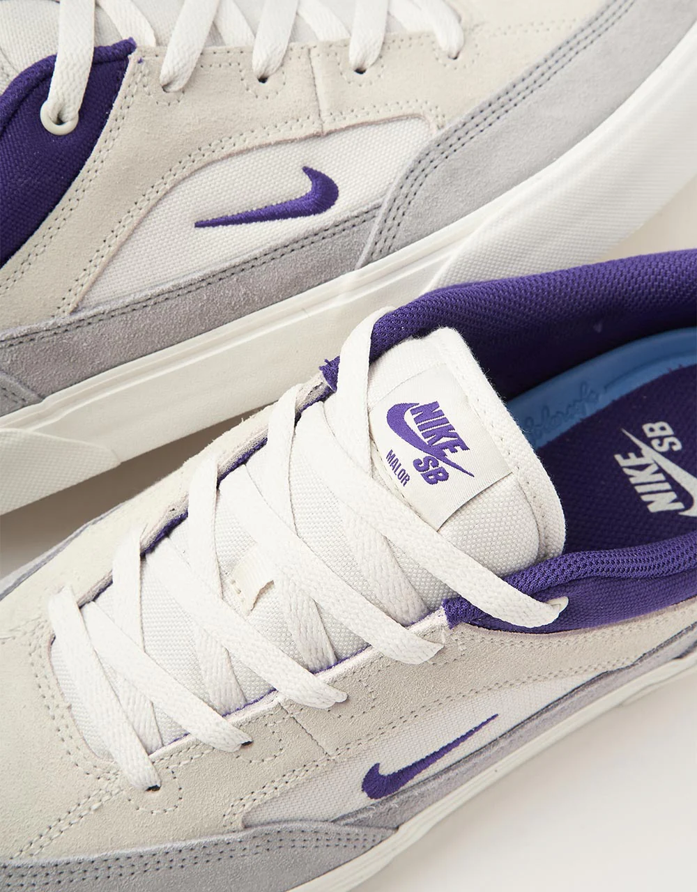 Nike SB Malor Skate Shoes - Platinum Tint/Court Purple-Wolf Grey - Image 7