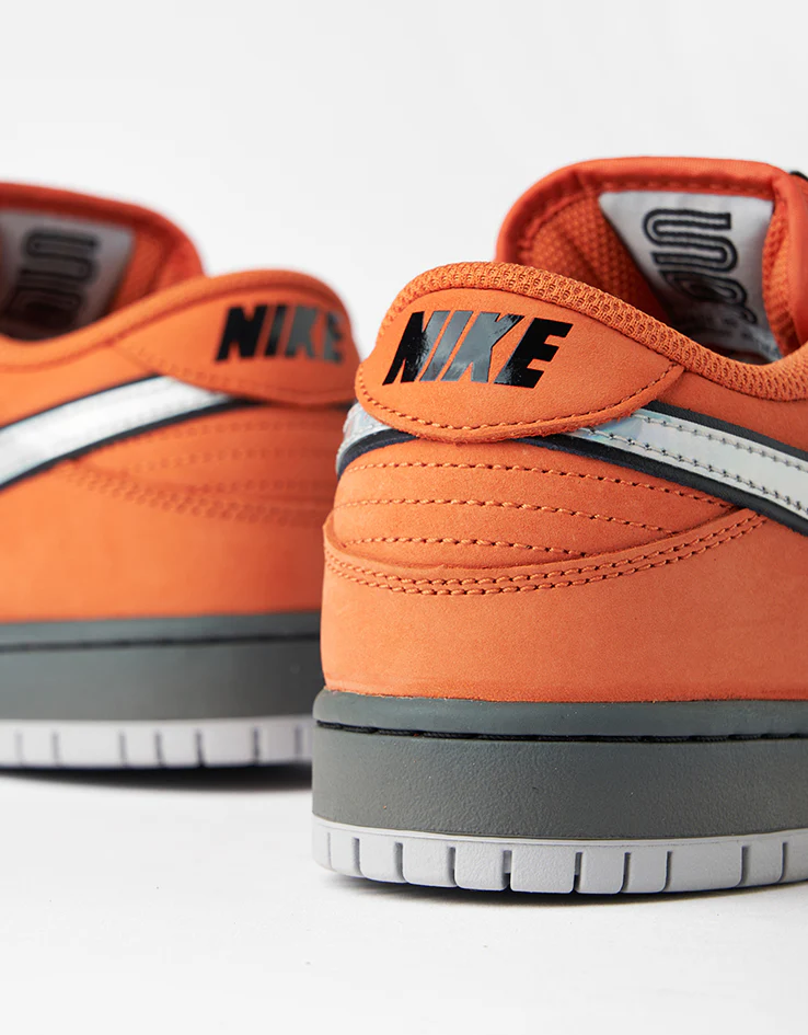 Nike SB 'Muni Pass' Dunk Low Pro Skate Shoes - Safety Orange/Wolf Grey-Baroque Brown - Image 7