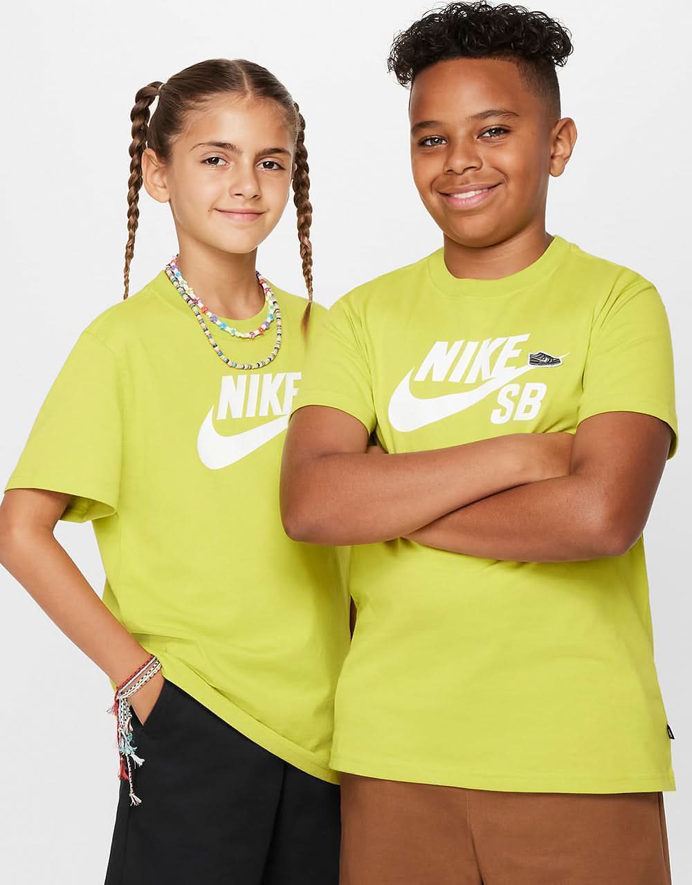 Nike SB NSW Logo Kids T-Shirt - Bright Cactus - Image 2