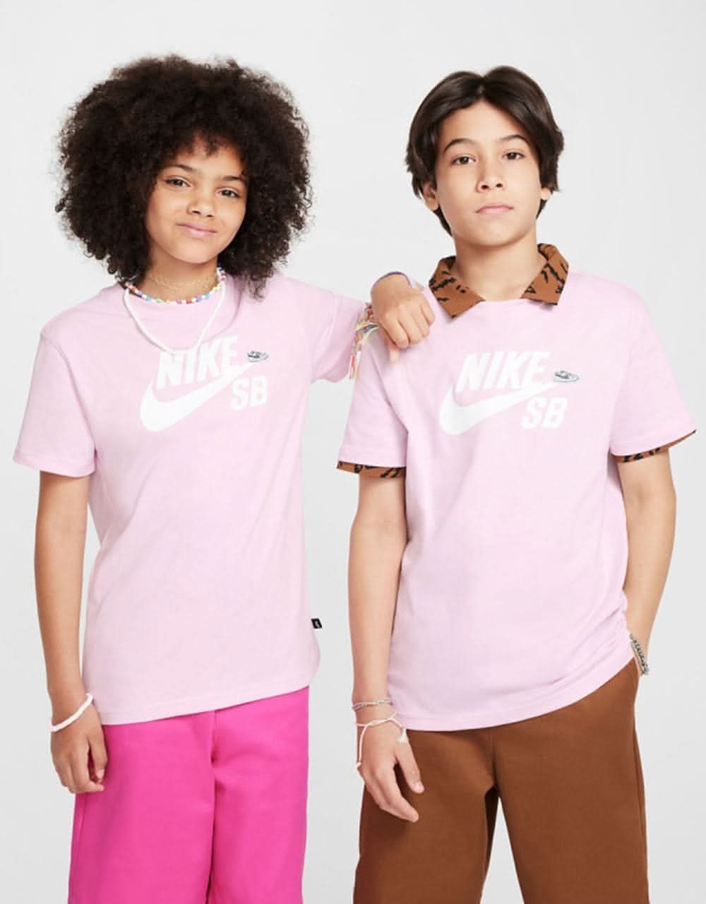 Nike SB NSW Logo Kids T-Shirt - Pink Foam - Image 3