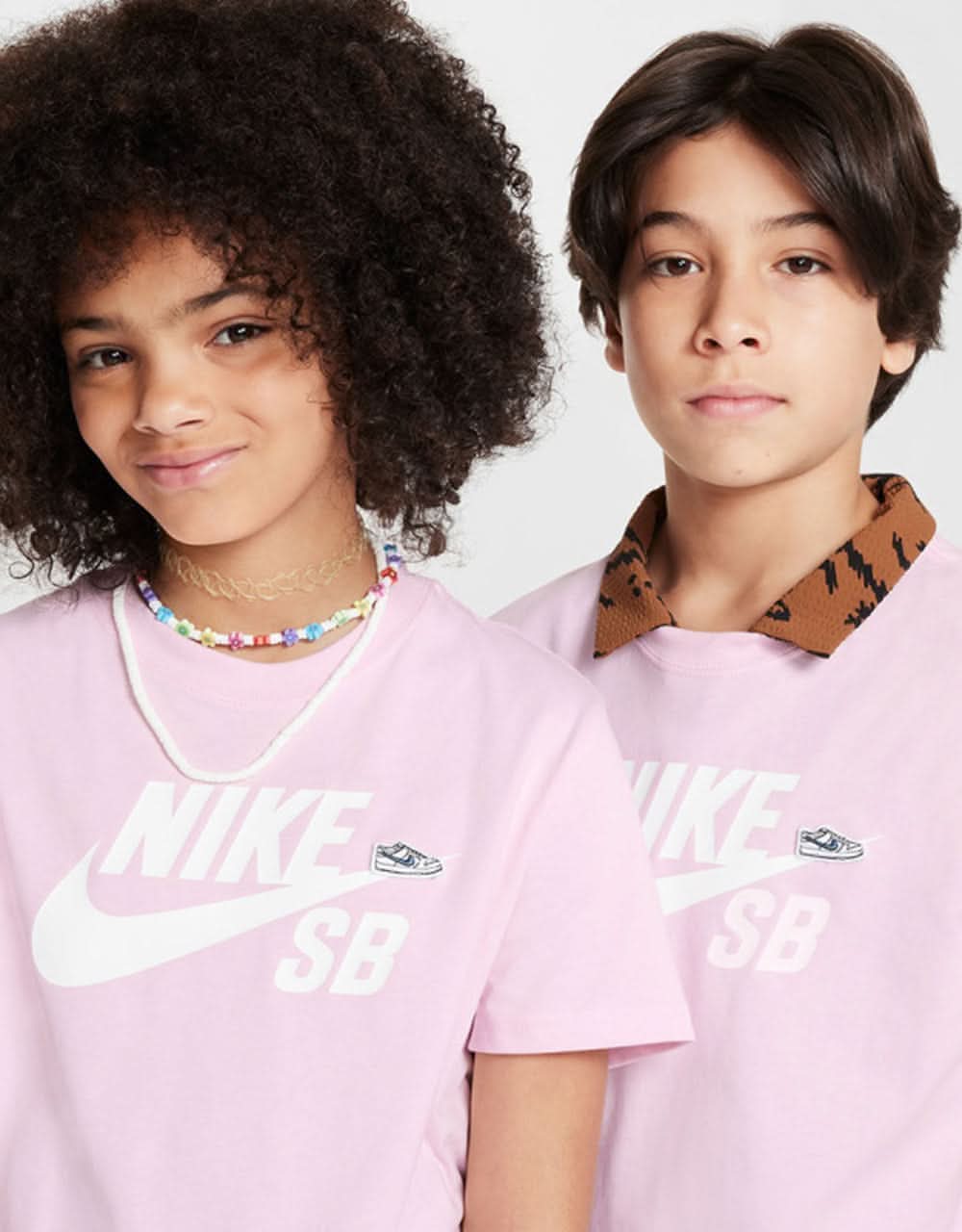 Nike SB NSW Logo Kids T-Shirt - Pink Foam - Image 4