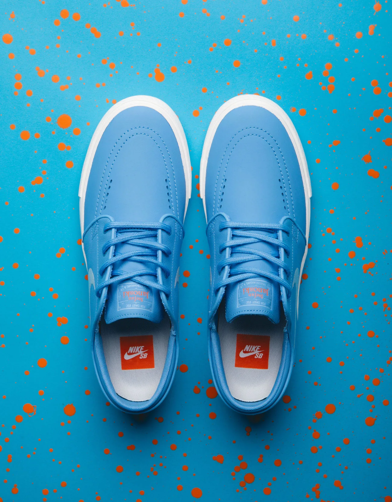 Nike SB 'Orange Label' Zoom Janoski OG+ ISO Skate Shoes - University Blue/Sail-University Blue - Image 2