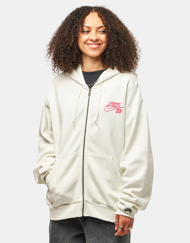 Nike SB SK8 Fiend Full Zip Hoodie - Sail/Black - Image 9