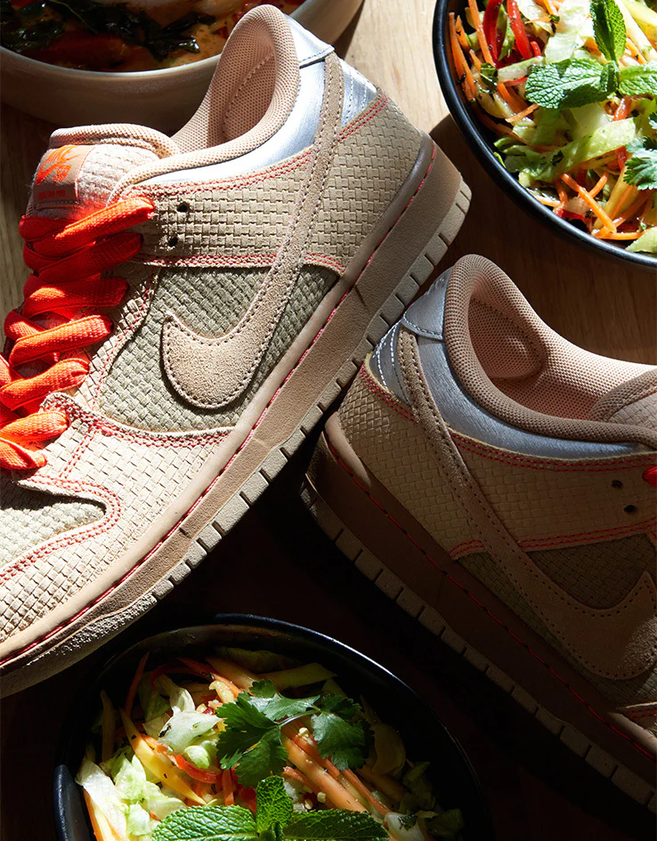 Nike SB 'Som Tum' Dunk Low Pro Skate Shoes - Canvas/Vachetta Tan-Parachute Beige - Image 10