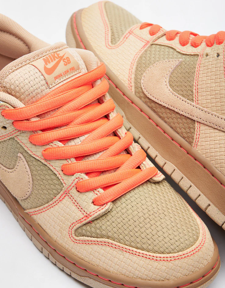 Nike SB 'Som Tum' Dunk Low Pro Skate Shoes - Canvas/Vachetta Tan-Parachute Beige - Image 11