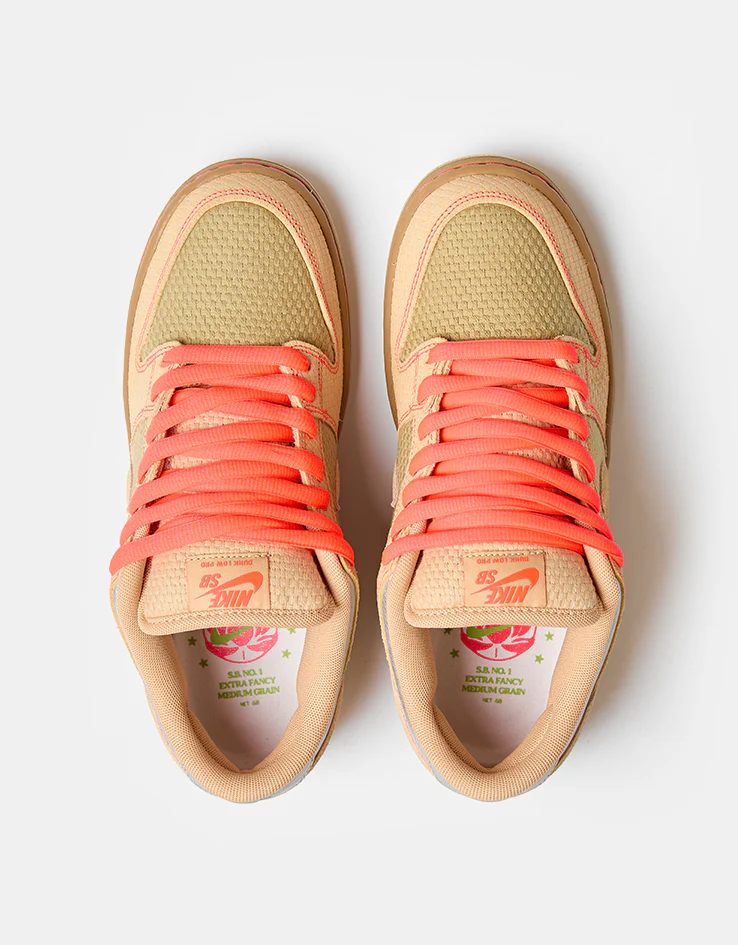 Nike SB 'Som Tum' Dunk Low Pro Skate Shoes - Canvas/Vachetta Tan-Parachute Beige - Image 3