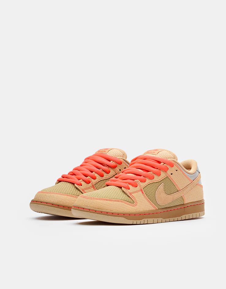 Nike SB 'Som Tum' Dunk Low Pro Skate Shoes - Canvas/Vachetta Tan-Parachute Beige - Image 4