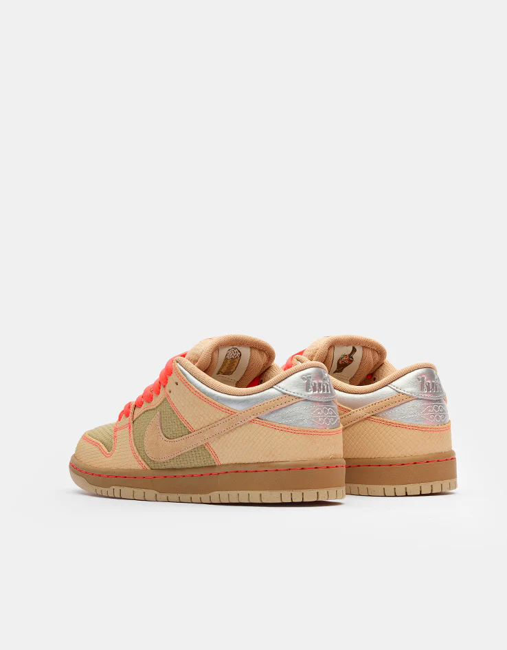 Nike SB 'Som Tum' Dunk Low Pro Skate Shoes - Canvas/Vachetta Tan-Parachute Beige - Image 5