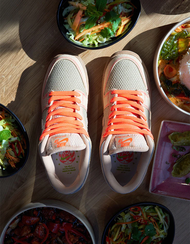 Nike SB 'Som Tum' Dunk Low Pro Skate Shoes - Canvas/Vachetta Tan-Parachute Beige - Image 6