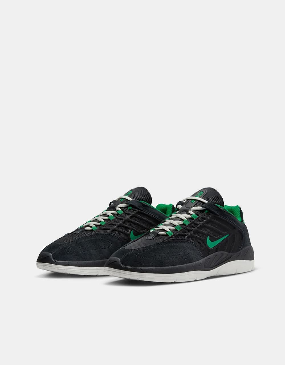Nike SB Vertebrae Skate Shoes - Black/Malachite-Black-Summit White - Image 2