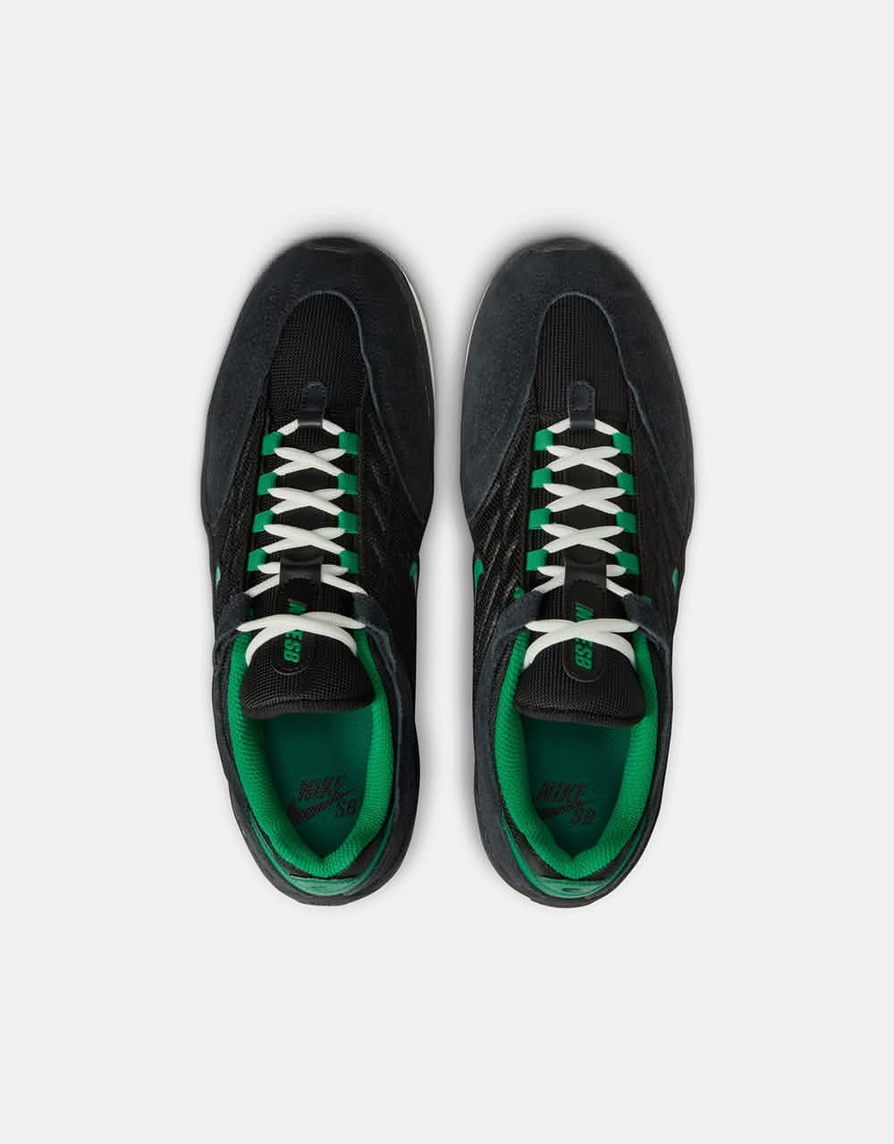 Nike SB Vertebrae Skate Shoes - Black/Malachite-Black-Summit White - Image 3