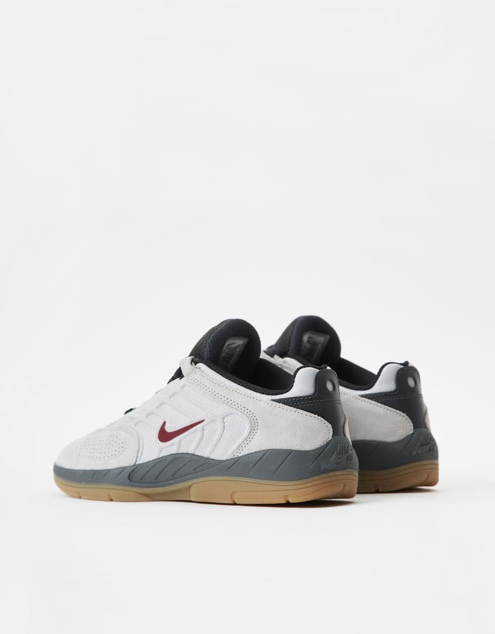 Nike SB Vertebrae Skate Shoes - Lt Smoke Grey/Dark Team Red - Image 7