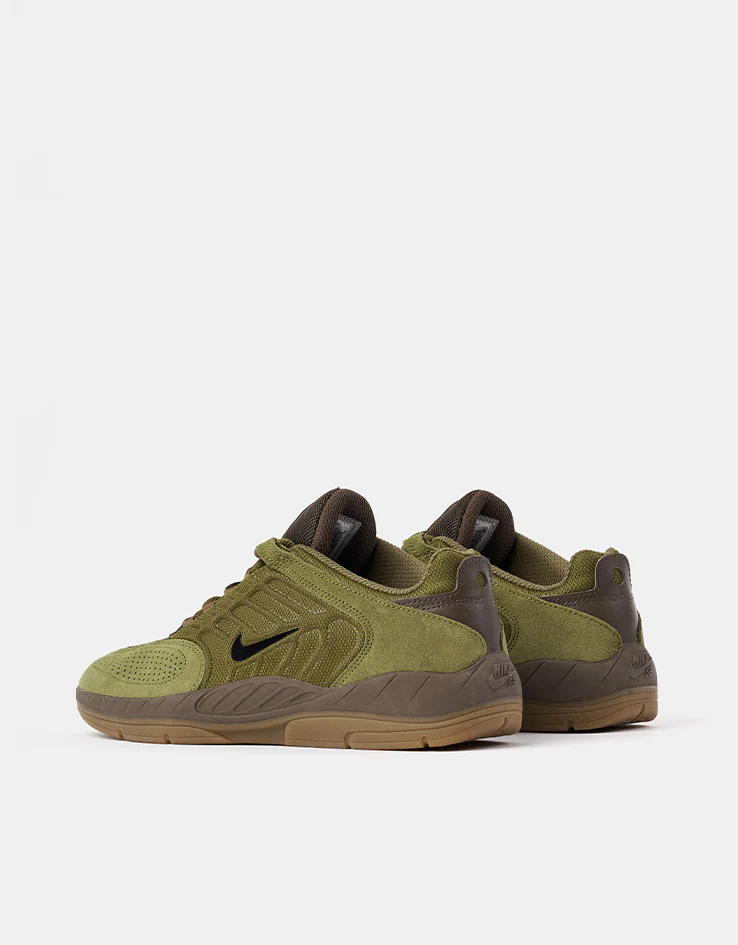 Nike SB Vertebrae Skate Shoes - Olive Flak/Black-Baroque Brown - Image 4