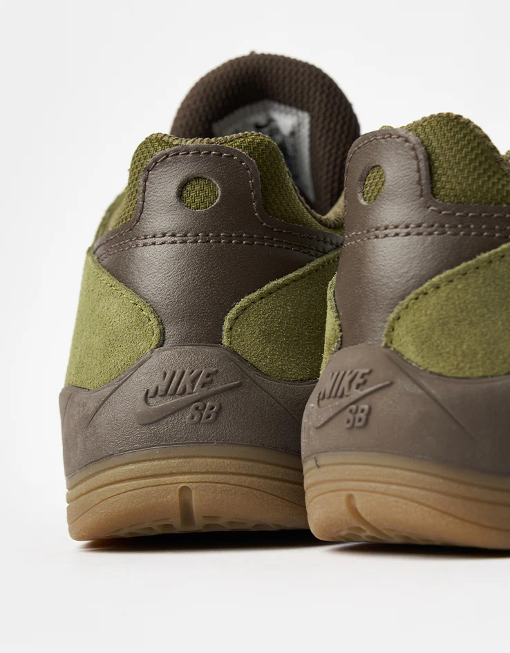 Nike SB Vertebrae Skate Shoes - Olive Flak/Black-Baroque Brown - Image 6