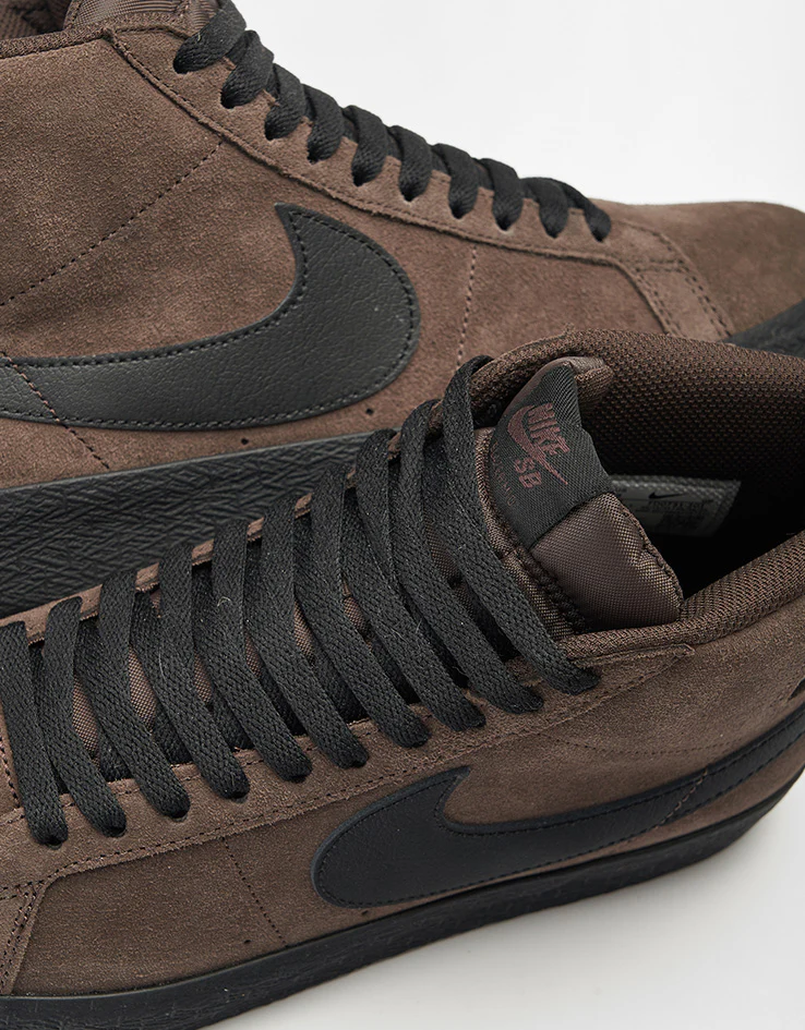 Nike SB Zoom Blazer Mid Skate Shoes - Baroque Brown/Black-Baroque Brown - Image 7