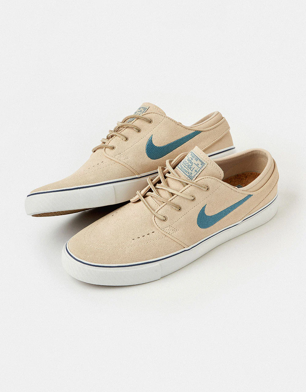 Nike SB Zoom Janoski OG+ Skate Shoes - Sanddrift/Smokey Blue-Thunder Blue - Image 2