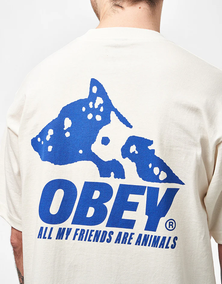 Obey Animals Heavyweight T-Shirt - Vintage White - Image 3
