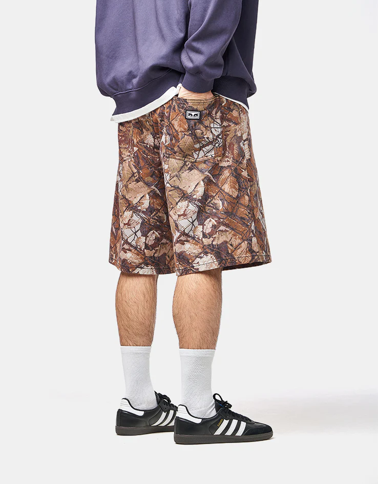 Obey Bigwig Baggy Denim Shorts - Fence Camo - Image 2