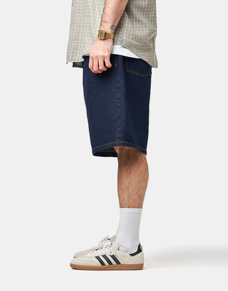 Obey Bigwig Baggy Denim Shorts - Rinse Indigo - Image 3
